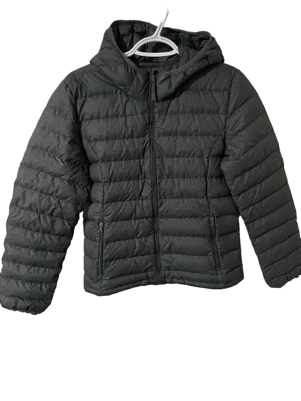 TNA Botanie Super Light Grey Down Filled Hooded Jacket Size Medium